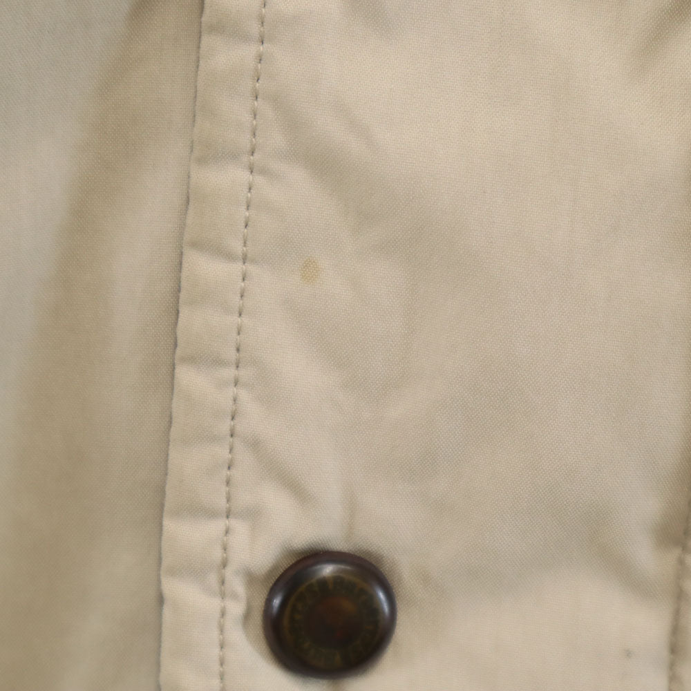 Burberrys 90s Vintage Hooded Down Liner Coat Beige Size L