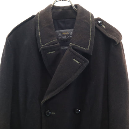 ESEMPLARE Wool Blend Oversized Long Coat Brown Size L