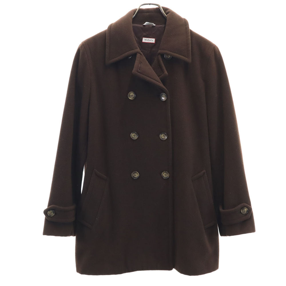 MAX&CO Italian Wool Blend Long Coat Brown Size 42