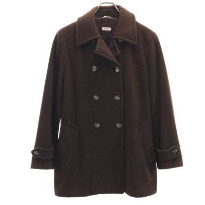 MAX&CO Italian Wool Blend Long Coat Brown Size 42