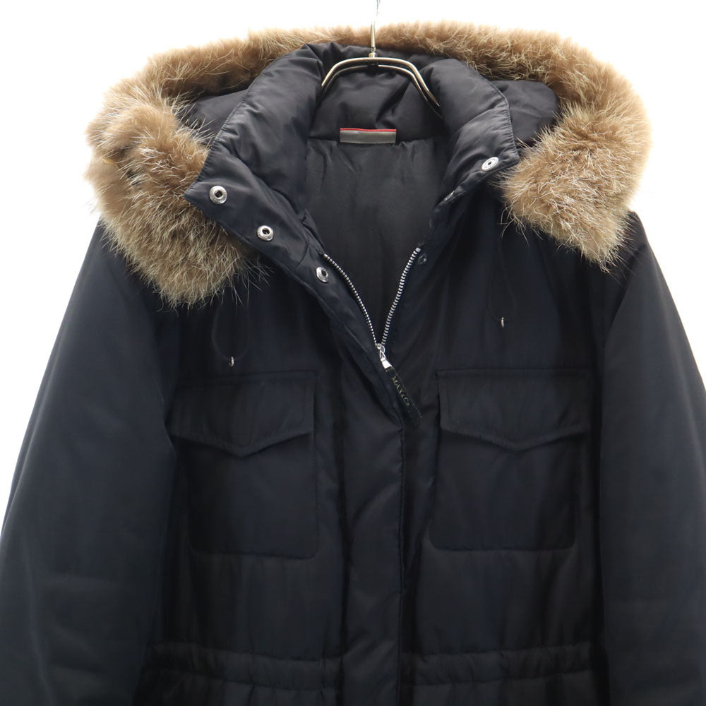 MAX&CO Hooded Black Down Coat Size 38