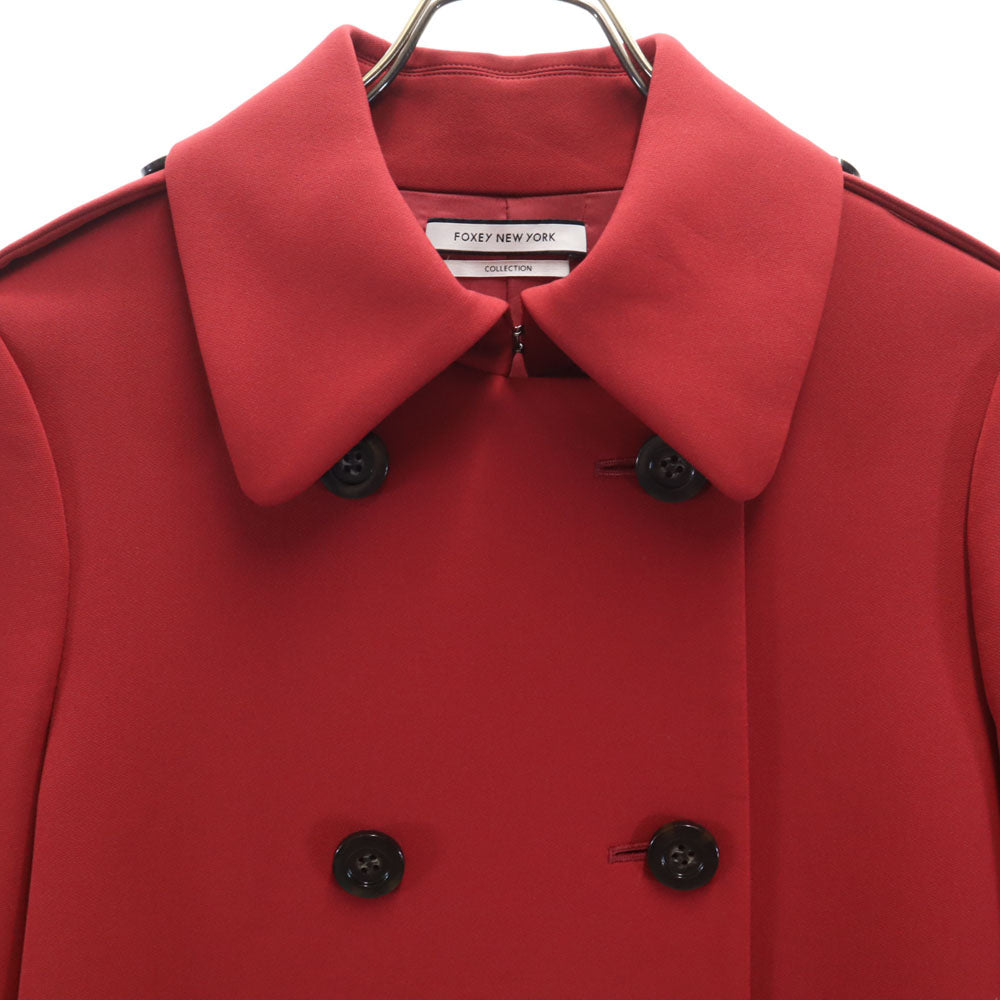 FOXEY NEW YORK 2015 Made in Japan Balmacaan Coat Red Size 38