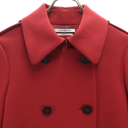 FOXEY NEW YORK 2015 Made in Japan Balmacaan Coat Red Size 38