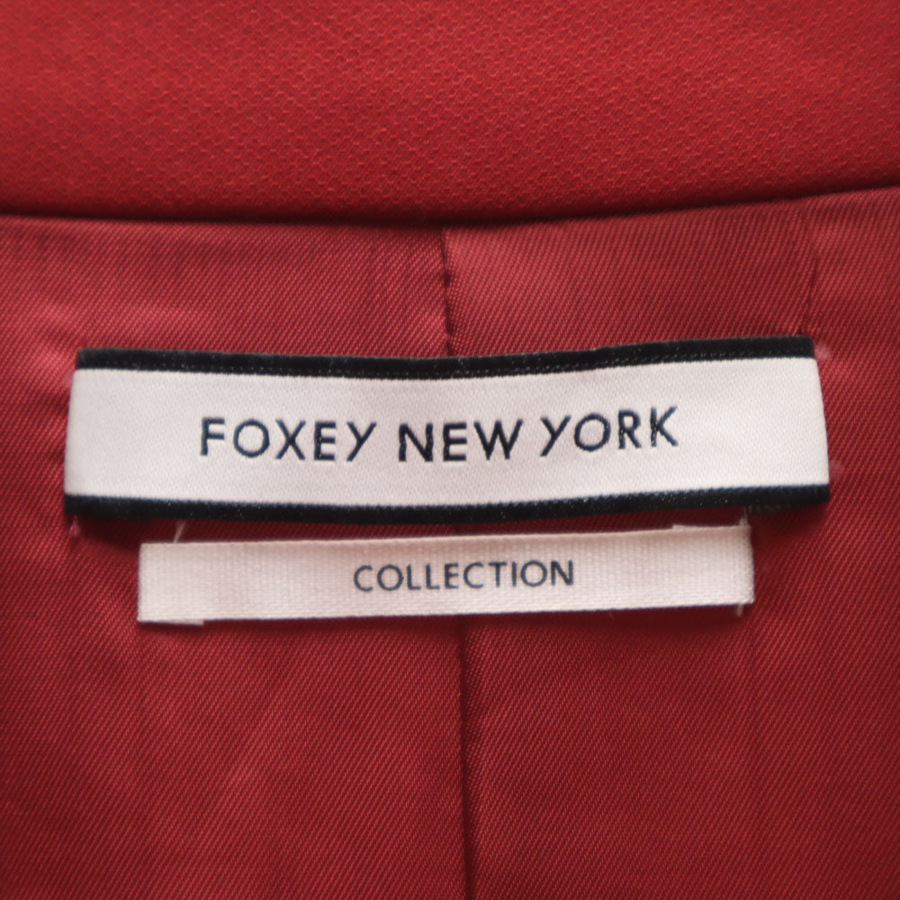 FOXEY NEW YORK 2015 Made in Japan Balmacaan Coat Red Size 38
