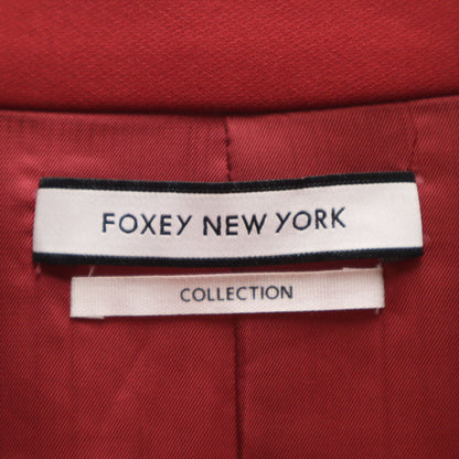 FOXEY NEW YORK 2015 Made in Japan Balmacaan Coat Red Size 38