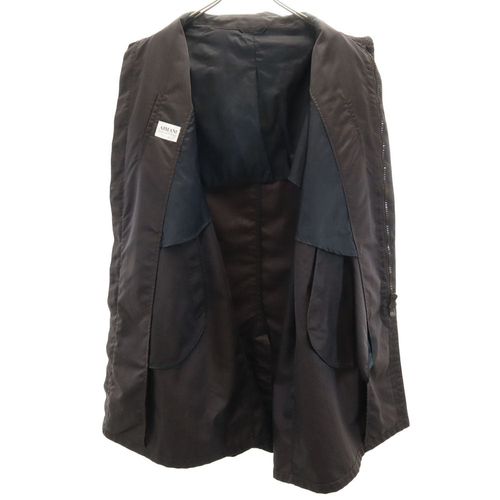 ARMANI COLLEZIONI Italian Herringbone Mac Coat Gray Size 50
