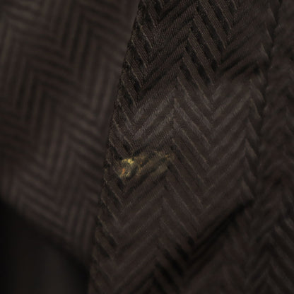ARMANI COLLEZIONI Italian Herringbone Mac Coat Gray Size 50