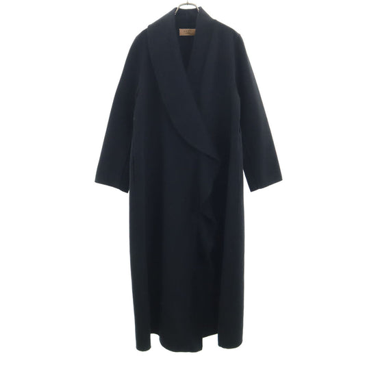 AMERI UNDRESSED Wool Blend Frill Collar Coat Black Size M