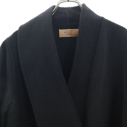 AMERI UNDRESSED Wool Blend Frill Collar Coat Black Size M
