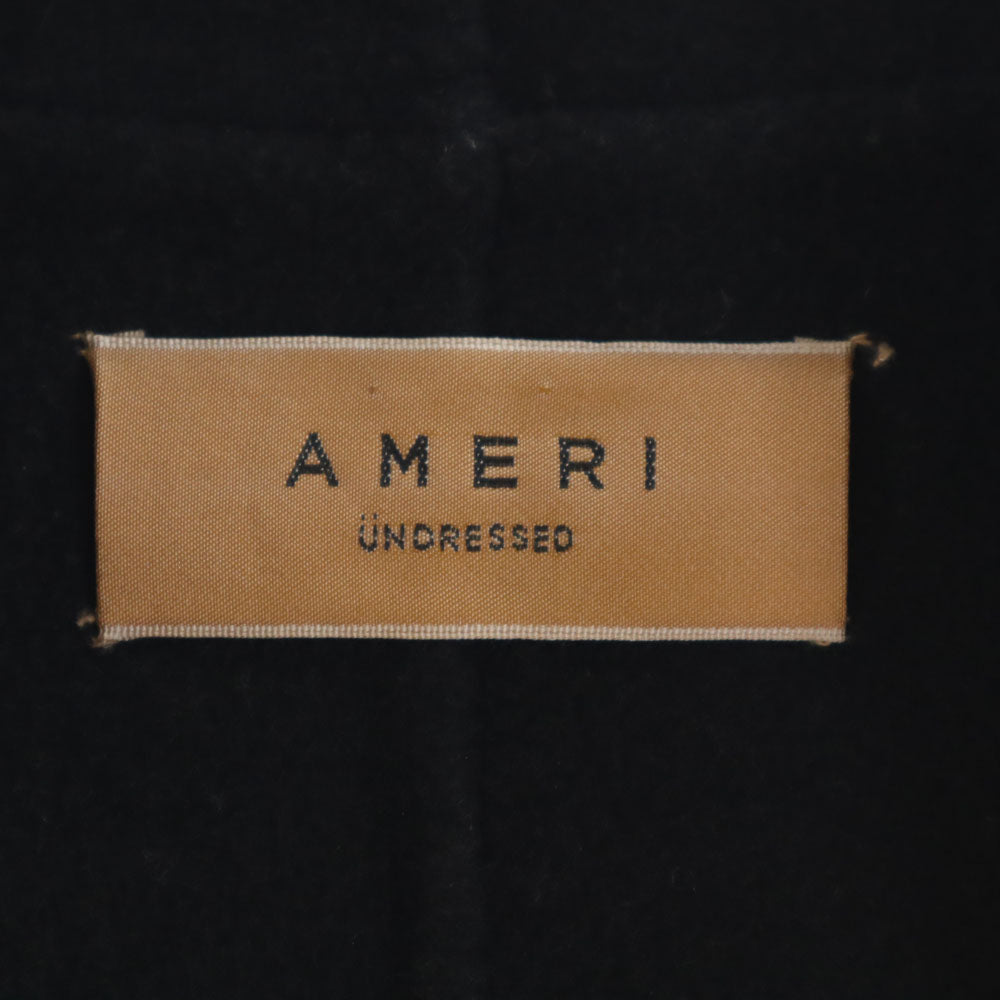 AMERI UNDRESSED Wool Blend Frill Collar Coat Black Size M