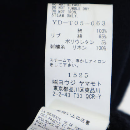 Y's Long Sleeve Hoodie Black Size 2
