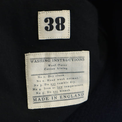 Hackney Union Workhouse England Made Wool Coat Navy Size 38