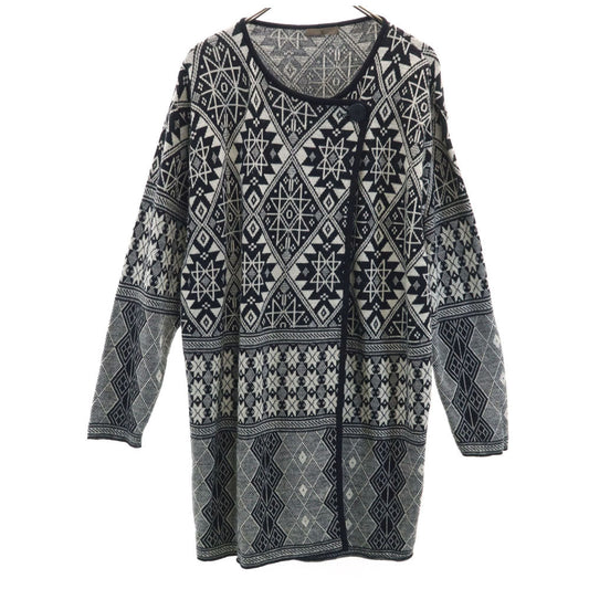 Y's 80s Vintage Long Knit Cardigan Black