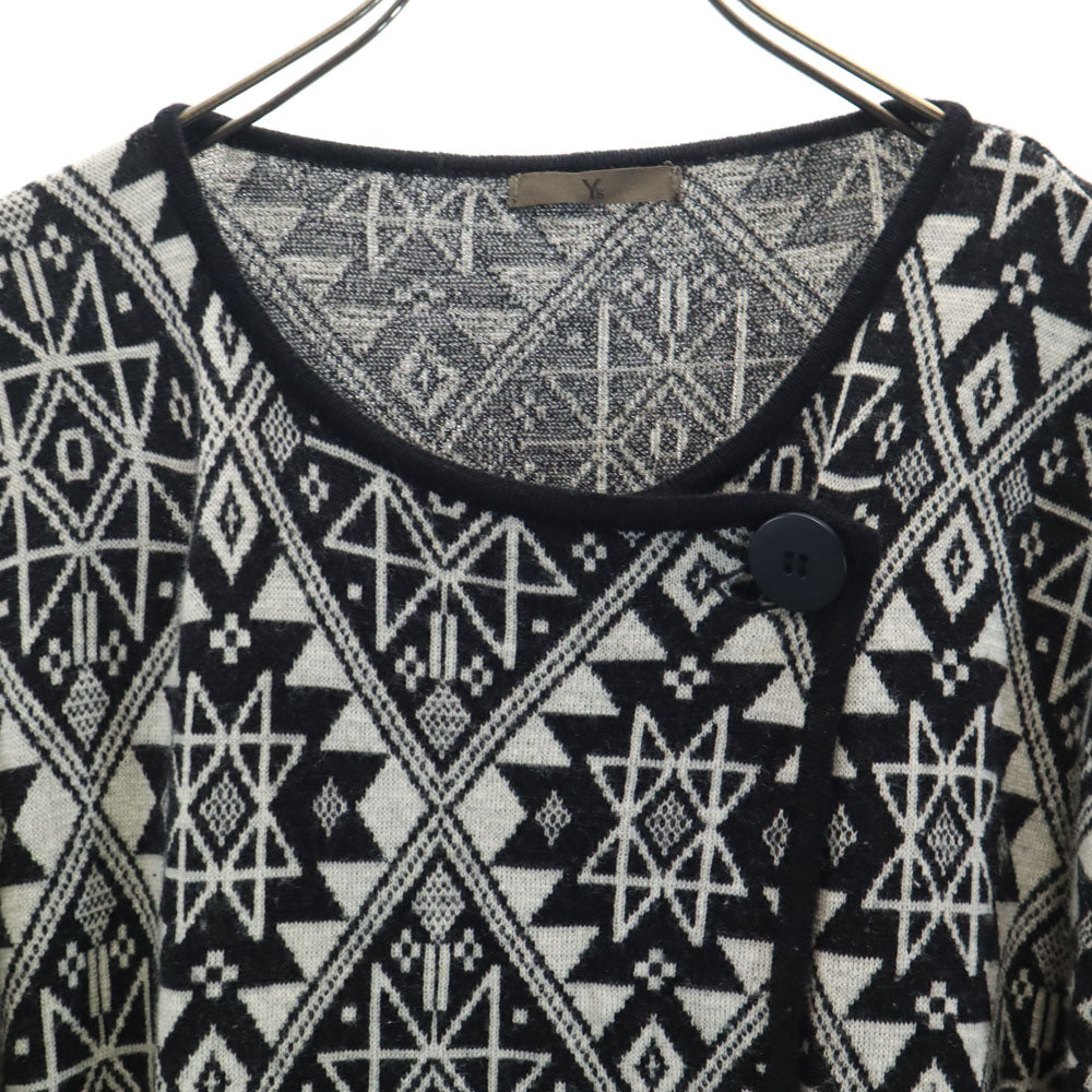Y's 80s Vintage Long Knit Cardigan Black