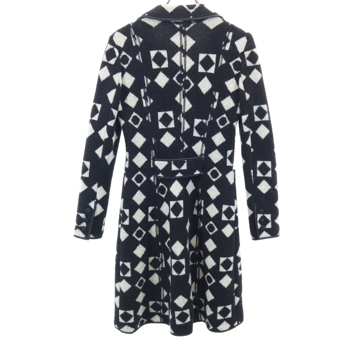 Emporio Armani Italian Patterned Knit Coat Black Size 40