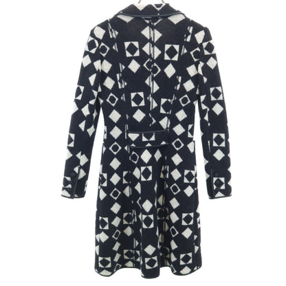 Emporio Armani Italian Patterned Knit Coat Black Size 40