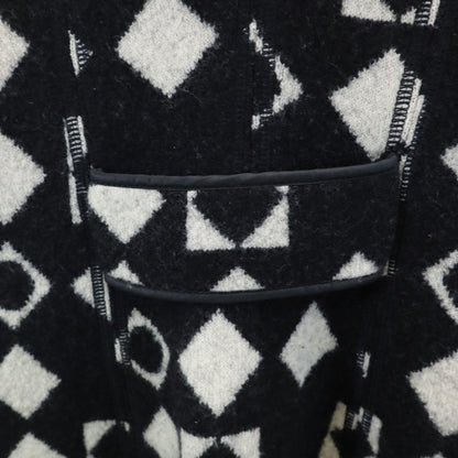 Emporio Armani Italian Patterned Knit Coat Black Size 40