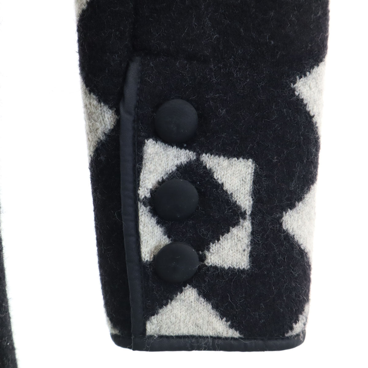 Emporio Armani Italian Patterned Knit Coat Black Size 40