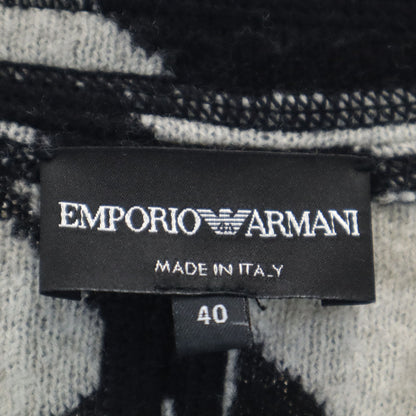 Emporio Armani Italian Patterned Knit Coat Black Size 40