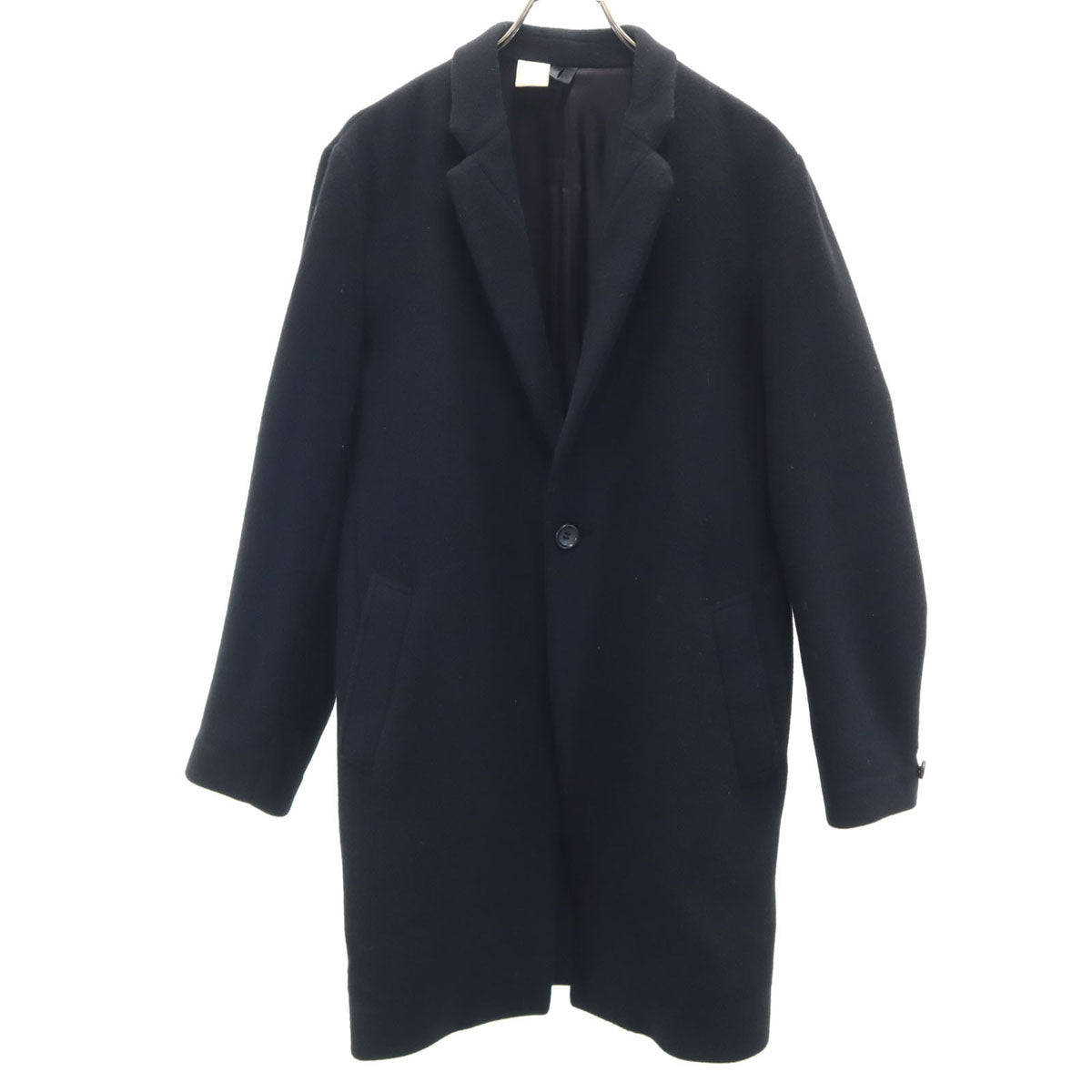 N.HOOLYWOOD Compressed Wool Chesterfield Coat Black Size M