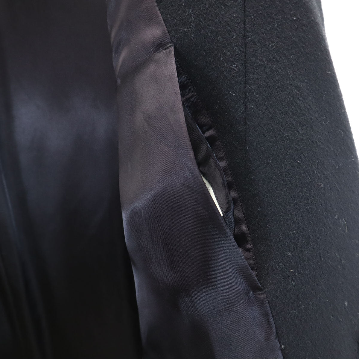 N.HOOLYWOOD Compressed Wool Chesterfield Coat Black Size M