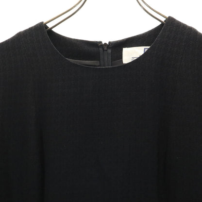 GIVENCHY 90s Black Patterned 3/4 Sleeve Dress Size 10