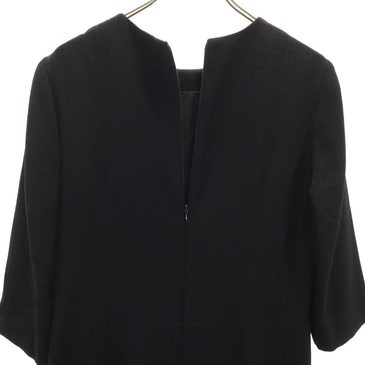GIVENCHY 90s Black Patterned 3/4 Sleeve Dress Size 10