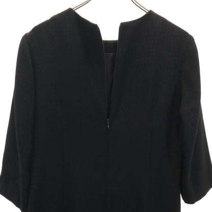 GIVENCHY 90s Black Patterned 3/4 Sleeve Dress Size 10
