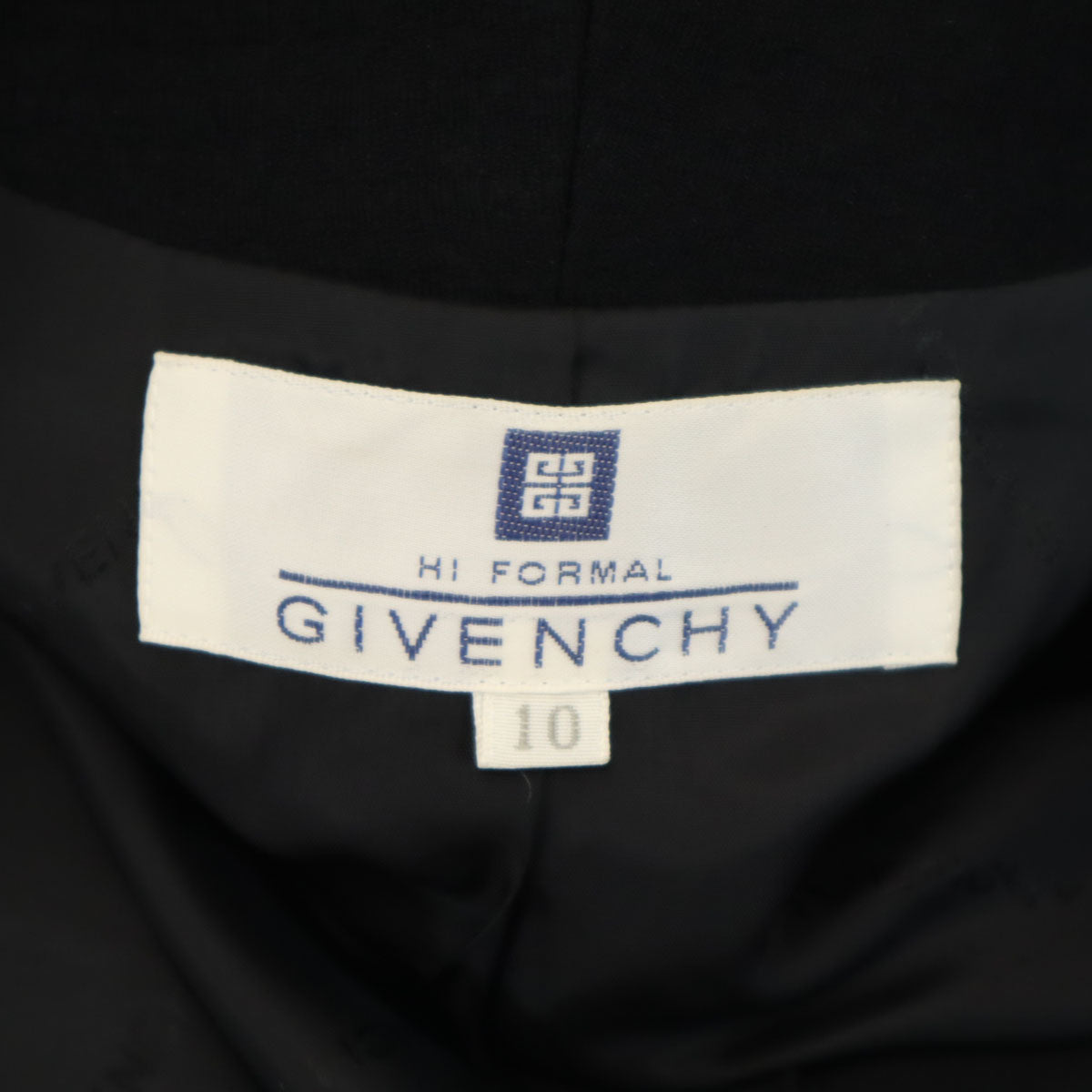 GIVENCHY 90s Black Patterned 3/4 Sleeve Dress Size 10
