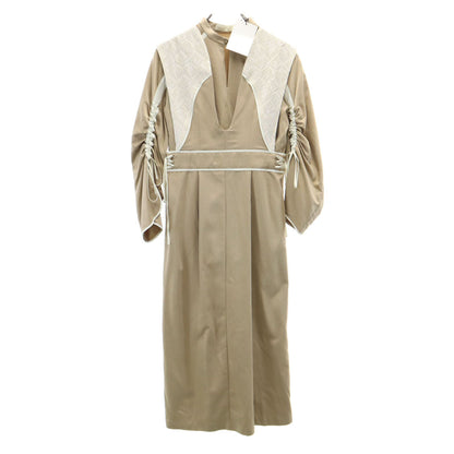PUBLIC TOKYO Layered Long Sleeve Dress Beige Size FREE