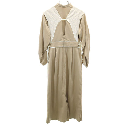 PUBLIC TOKYO Layered Long Sleeve Dress Beige Size FREE
