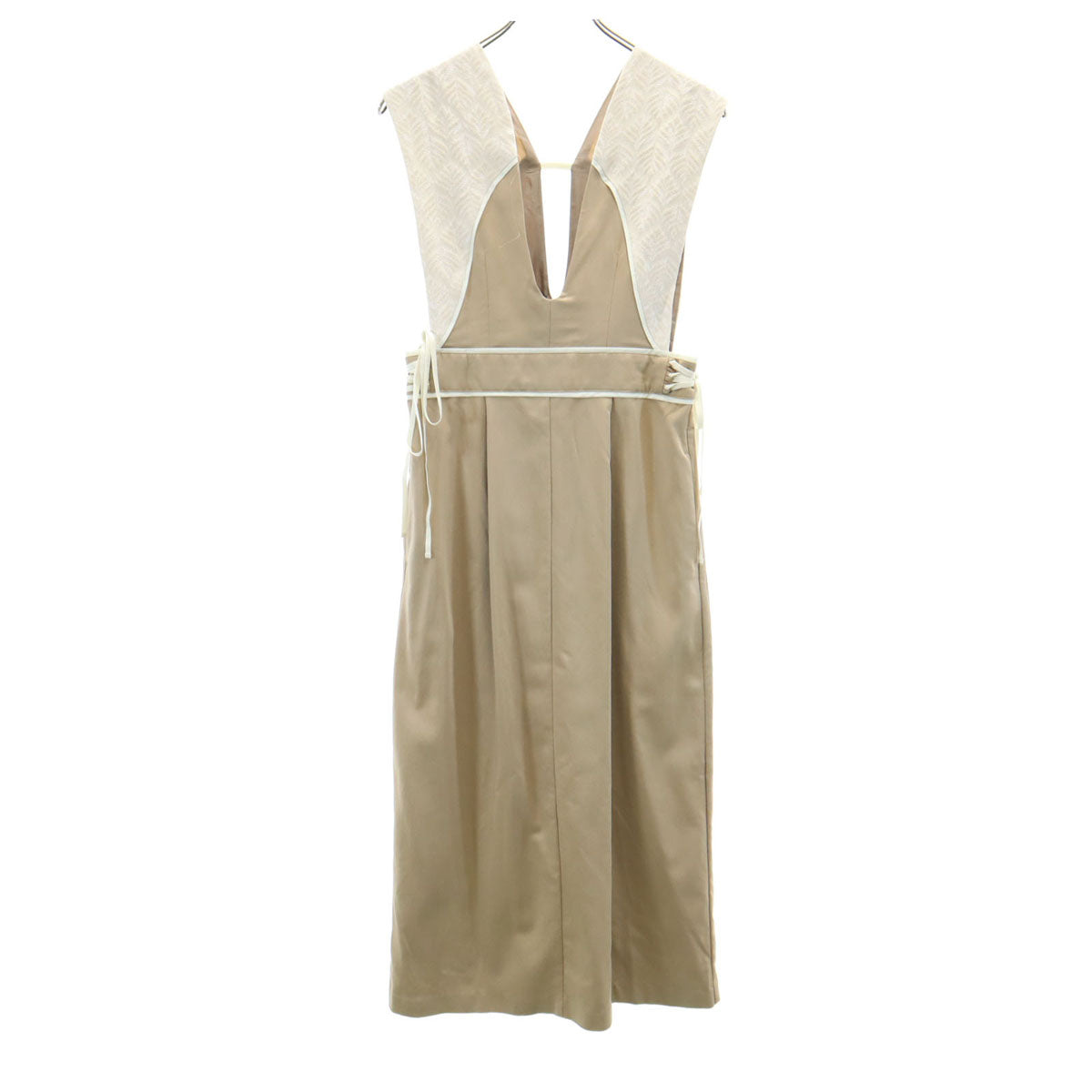 PUBLIC TOKYO Layered Long Sleeve Dress Beige Size FREE