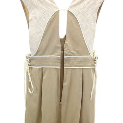 PUBLIC TOKYO Layered Long Sleeve Dress Beige Size FREE