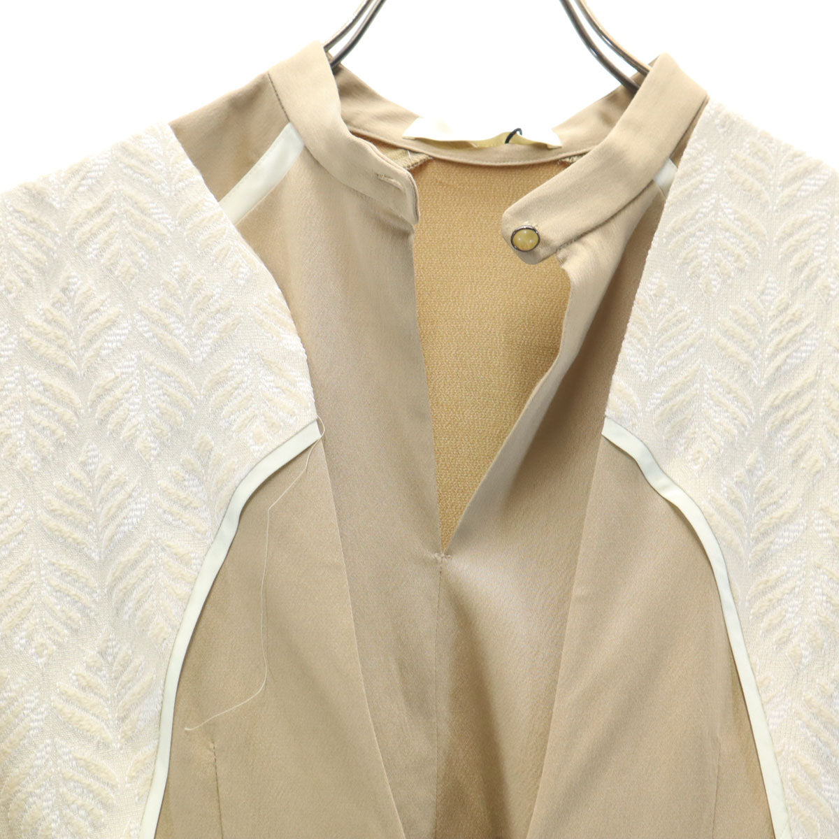 PUBLIC TOKYO Layered Long Sleeve Dress Beige Size FREE