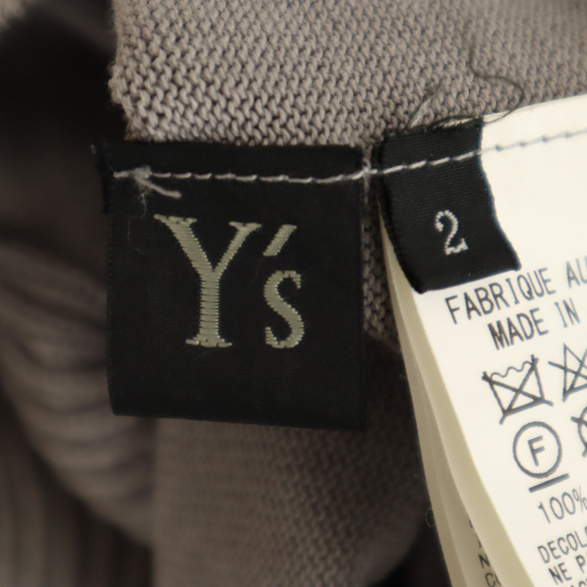 Y's Made in Japan Long Sleeve Pullover Sweater Gray Size 2