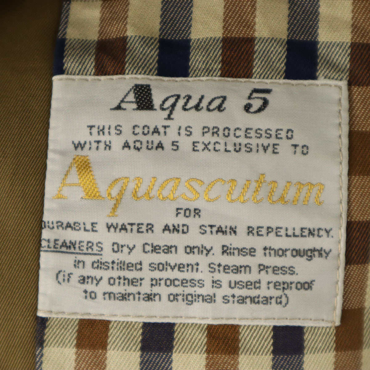 Aquascutum Vintage Aqua5 Balmacaan Coat Olive Green