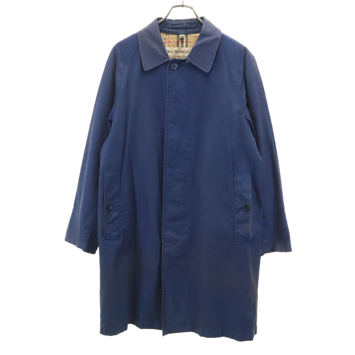 BURBERRY Made in Italy Bal Collar Coat Navy Size 50