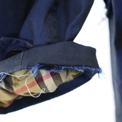 BURBERRY Made in Italy Bal Collar Coat Navy Size 50