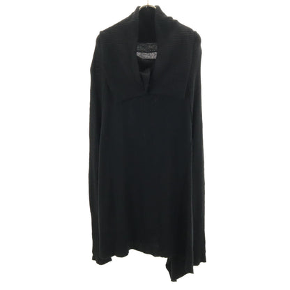 Y's Japanese Asymmetrical Long Sleeve Tunic Black Knit Size 2