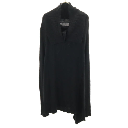 Y's Japanese Asymmetrical Long Sleeve Tunic Black Knit Size 2