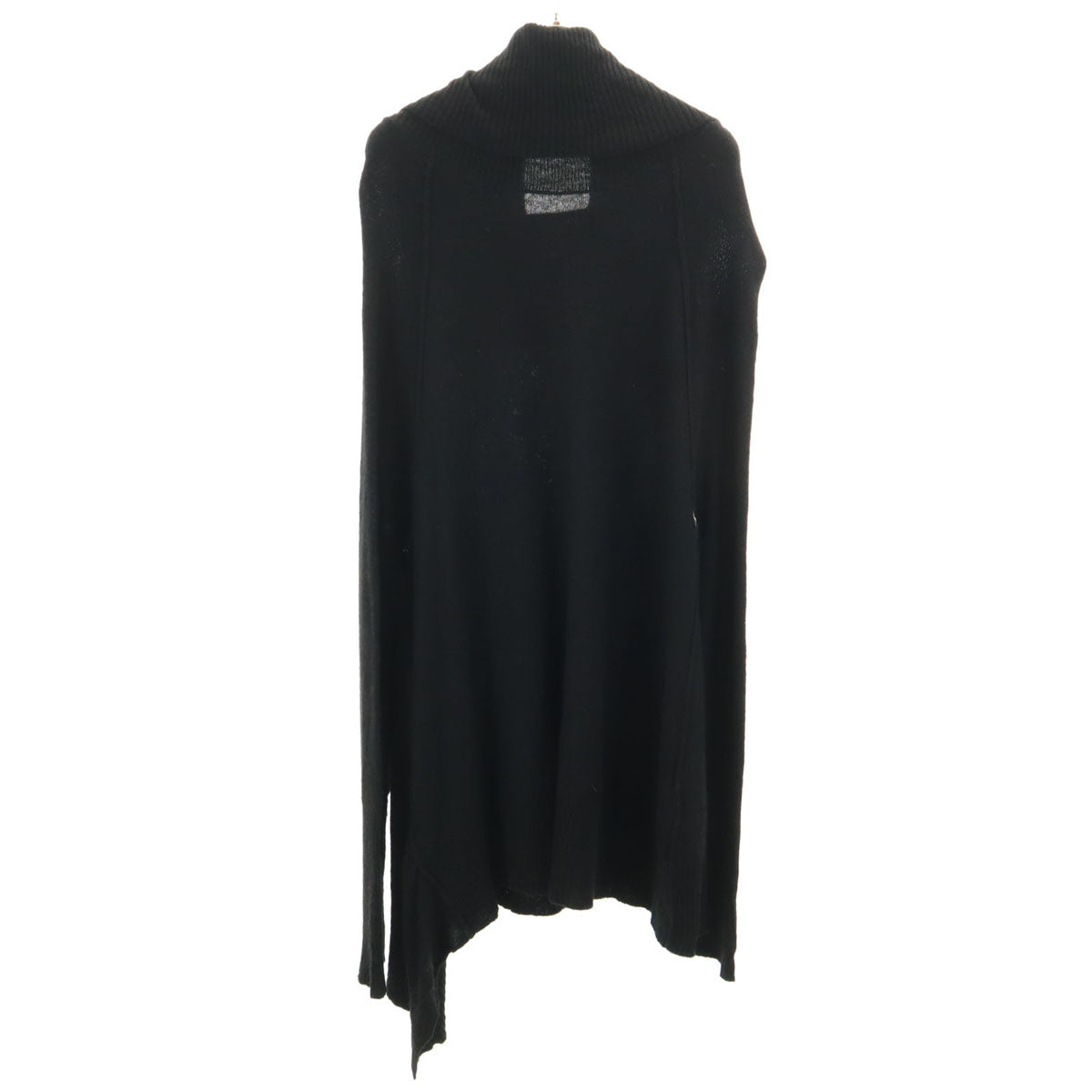Y's Japanese Asymmetrical Long Sleeve Tunic Black Knit Size 2
