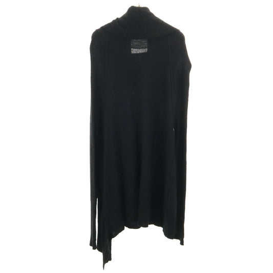 Y's Japanese Asymmetrical Long Sleeve Tunic Black Knit Size 2