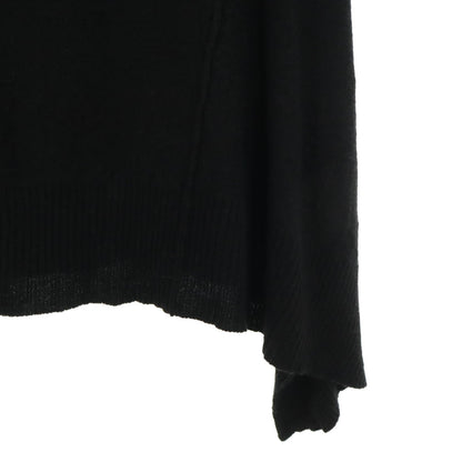 Y's Japanese Asymmetrical Long Sleeve Tunic Black Knit Size 2