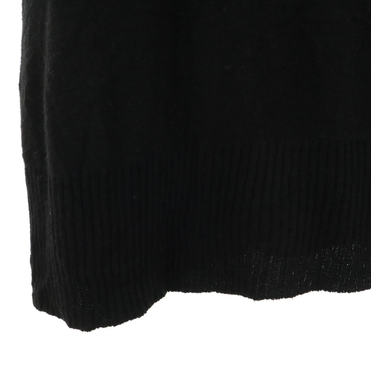 Y's Japanese Asymmetrical Long Sleeve Tunic Black Knit Size 2