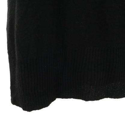 Y's Japanese Asymmetrical Long Sleeve Tunic Black Knit Size 2