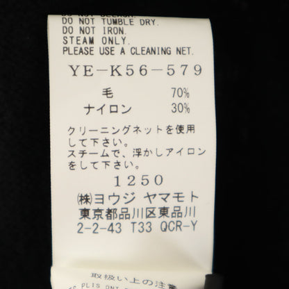 Y's Japanese Asymmetrical Long Sleeve Tunic Black Knit Size 2