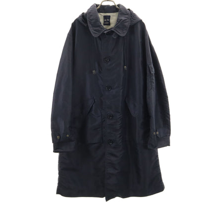 45R Hooded Balmacaan Coat Navy Size 4