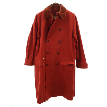 HERMES 80s Vintage Ulster Coat Red Size L