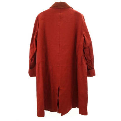 HERMES 80s Vintage Ulster Coat Red Size L