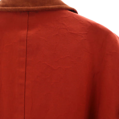 HERMES 80s Vintage Ulster Coat Red Size L